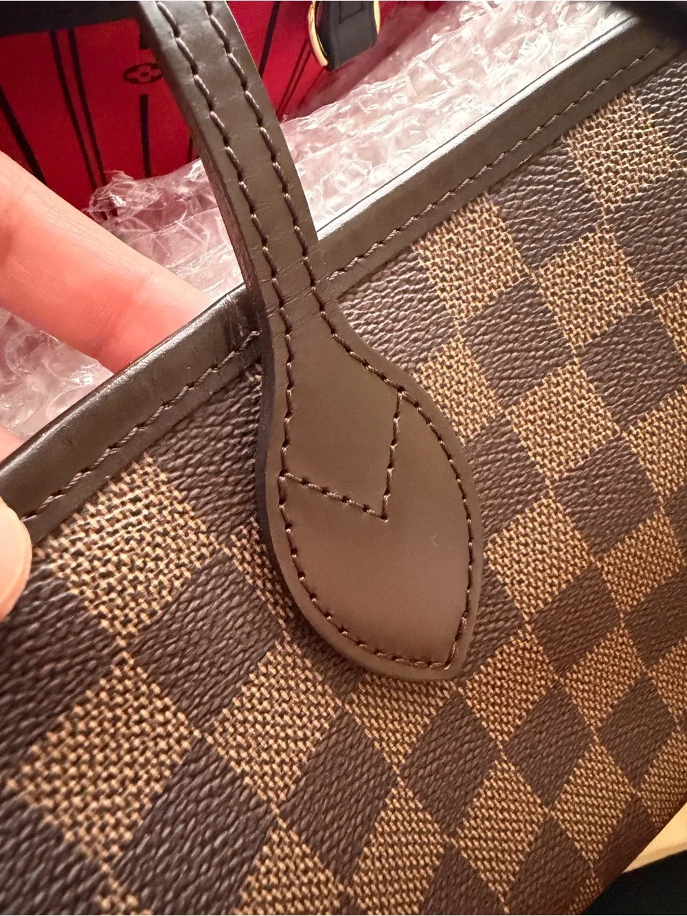 Preloved Authentic Louis Vuitton Damere Ebene Neverfull MM W/Dustbag Very Clean